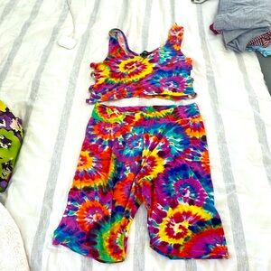 Matching set! Tie dye! Bright and fun!